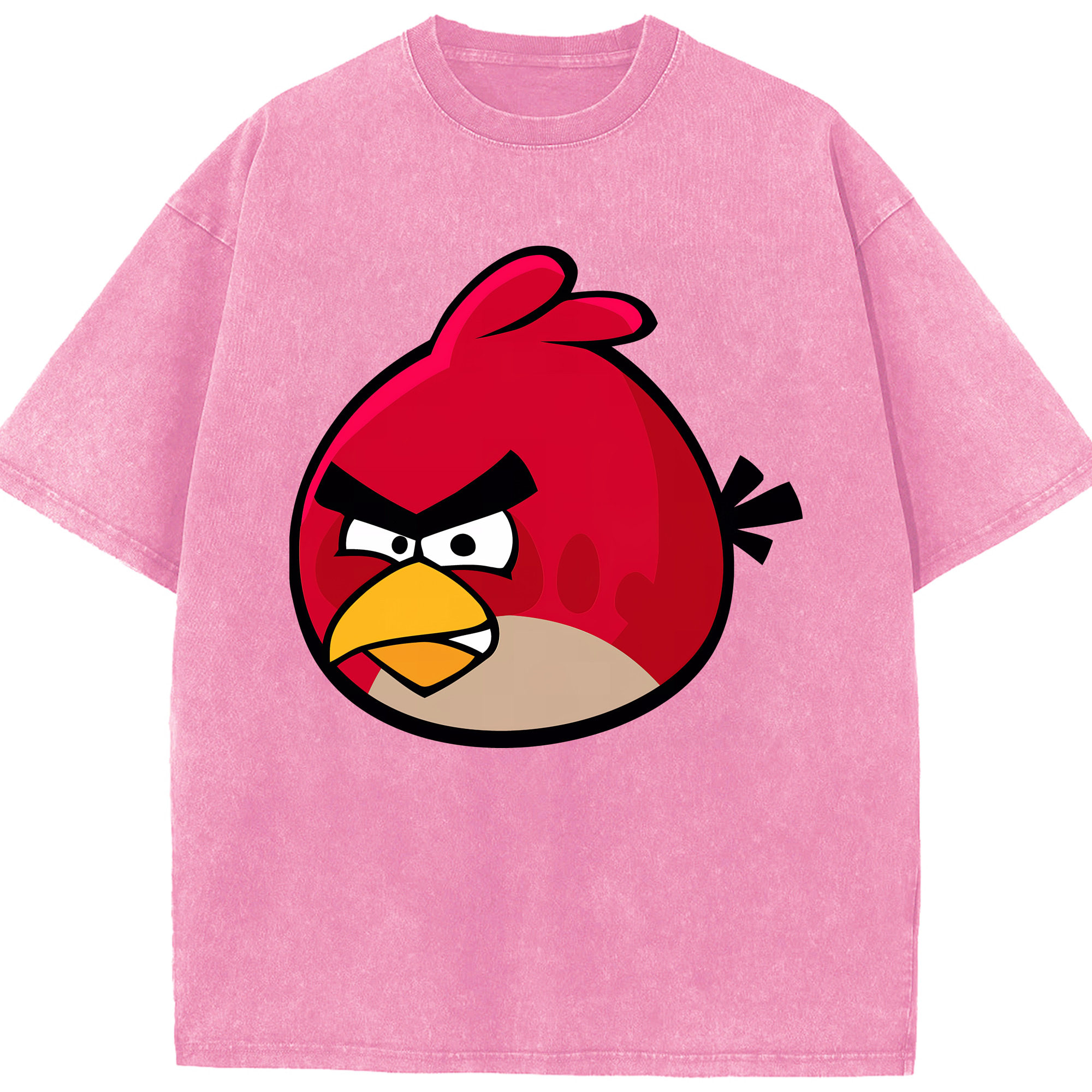 （画像用） Angry Birds アングリーバード 綿100% ヴィンテージ風 半袖Tシャツ（フロントプリント）